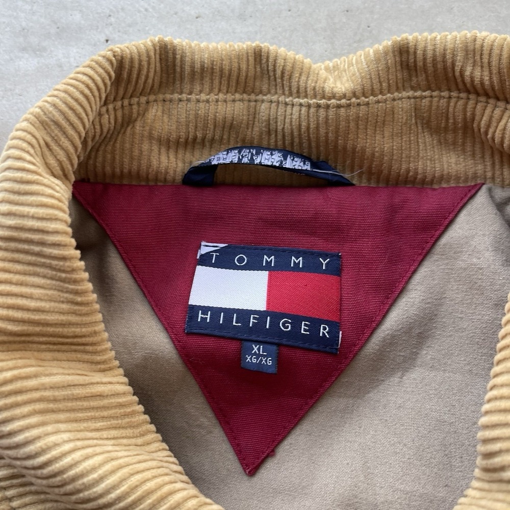 Vintage Tommy Hilfiger Jacket Mens XL Barn Coat 90s Chore Back Pockets Corduroy - Picture 3 of 6
